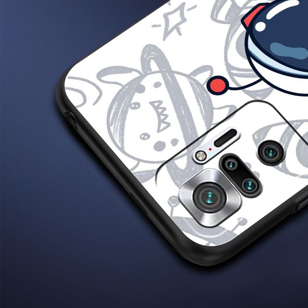 Cartoon Cute Cosmonaut Phone Case Cover for Redmi 14C 10C Note 15 14 13 12 10 11 K40 Pro Plus 5G Shockproof Soft TPU Shell Bags