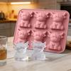 1/2Pcs Ice Cube Mold Mini Highland Cow Food Grade Silicone Reusable Ice Cube Tray Easy To Demold Ice Cube Maker Kitchen Tool