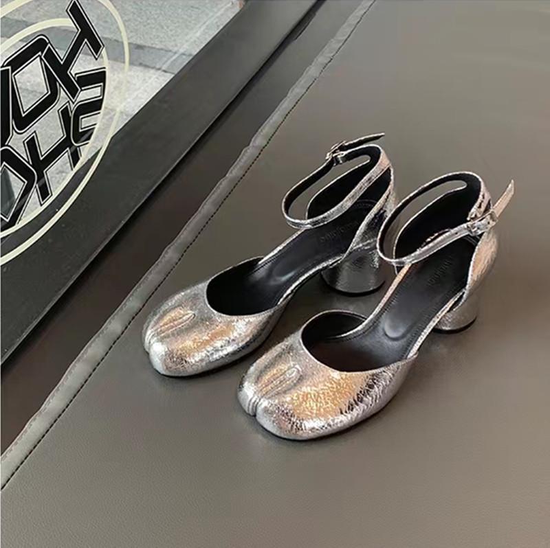 Summer Fashion Chunky Heel Split Toe Mary Jane Shoes for Women