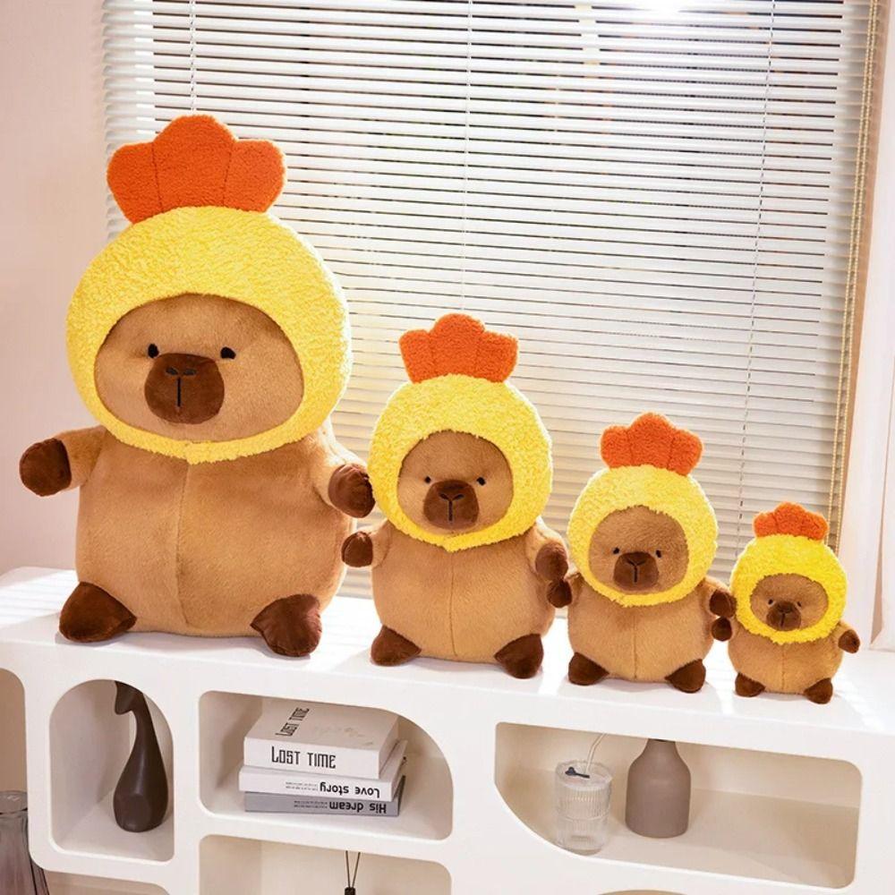 

Wear Orange Capybara Plush Doll Animals Capybara Stuffed Toy Home Decor 22cm Orange