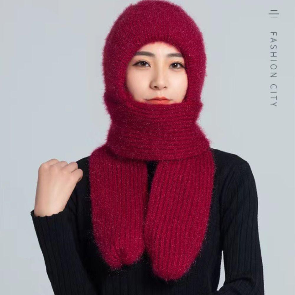 Windproof Women Hooded Scarf Ear Protection Cycling Balaclavas Hat Fashion Neckerchief  Women