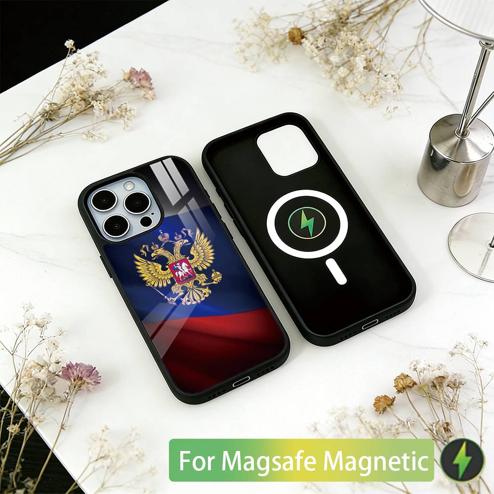 

Russia F-Flag Phone Case For iPhone17,16,15,14,13,12,11 Plus,Pro Magnetic with Magsafe Wireless Charging iPhone11