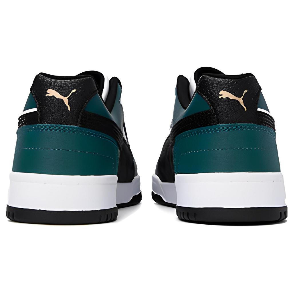 Puma Chaussures de skate basses durables antidérapantes Baskets unisexes Vert Blanc Noir 386373-21