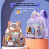 Cartoon Animal Kids Backpack For Preschool Children With Oxford Fabric And Padded Shoulder Straps