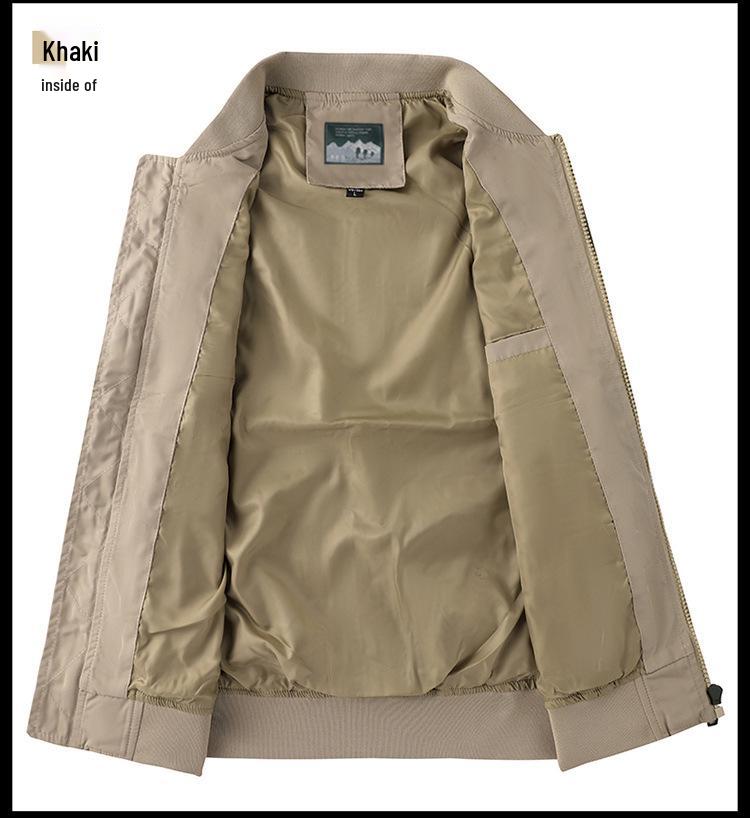 Men's Multi-pocket Water-resistant Bomber Jacket - European & American Style 8809