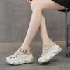 88011 Leather Women's Shoes Summer New Muffin Thick-soled Inner Height-increasing Sports and Leisure Shoes