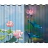 Contemporary Chinese Lotus Full-height Drape Bedroom Space Living Room Decoration Blackout Drape Lotus Design Drape Multiple Colour