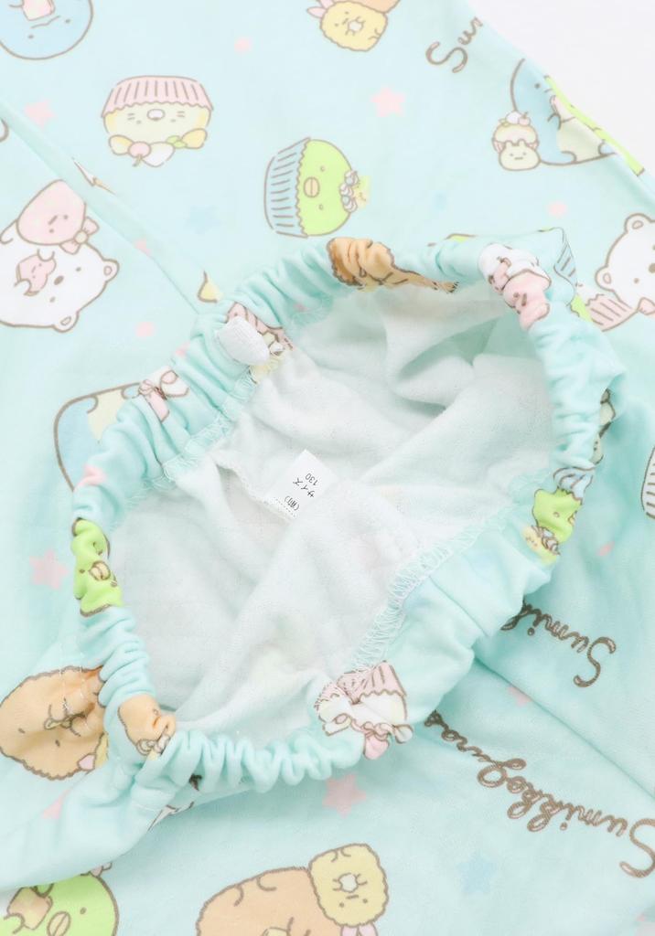 Kaituck Familie Sumikkogurashi Hemd Lange Größen und 150cm Kinder Schlafanzug, Ärmel, Gesteppt, Frühling/Herbst, 130cm, 140cm, (130cm, Grün)