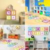 Number Lattice Wall Stickers Kids Footprint Hopscotch Floor Decals Waterproof Game Stickers Nursery Decoration Home Accessories