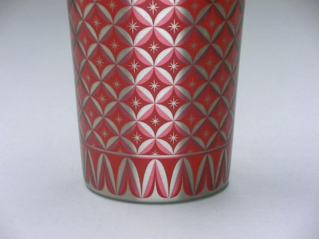 J-kitchens Select Doppelwandiger Vakuum-Becher aus Edelstahl, Rot, Holzbox, 350ml