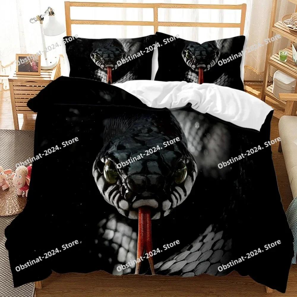 Schlangen-Bettwäsche-Set, Bettbezug-Set, 3D-Bettwäsche, Digitaldruck-Bettwäsche, Queen-Size-Bettwäsche-Set, modisches Design