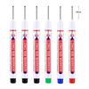 6Pcs/Set 20mm Long Nib Head Markers for Metal Perforating Pen, Waterproof, Bathroom, Woodworking Decoration, Multi-Purpose