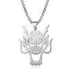 Stylish Titanium Steel Dragon Head Pendant Necklace For Men And Women Fashionable 2024 Trendy Long Chain