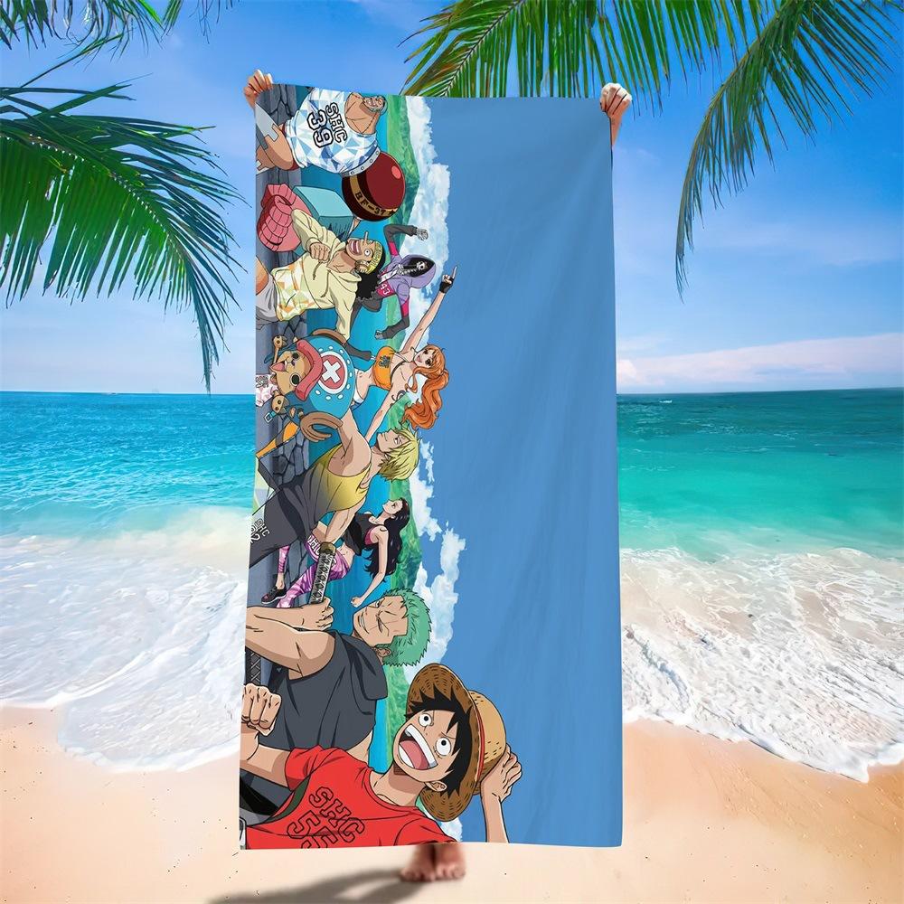 New Anime Character Printed Microfiber Beach Towel Quick Dry Water Absorbent Bath Towel