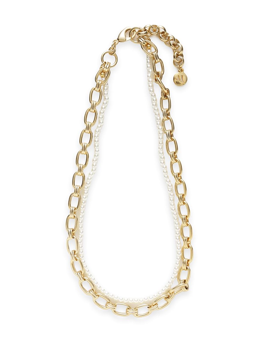 [Mila Owen] Double Pearl Chain Necklace 09WGA261566 Women s GLD Free Size
