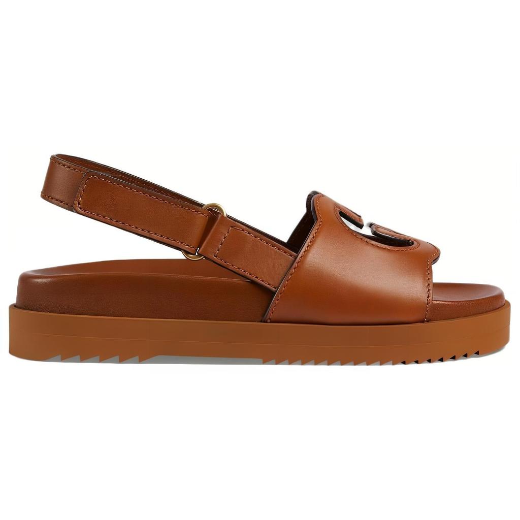 Gucci Interlocking G Sandals Cuir Leather Women's 738687 US000 2535