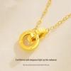 Gold-Plated Copper Clavicle Necklace for Women - 2025 Light Luxury Holiday Gift