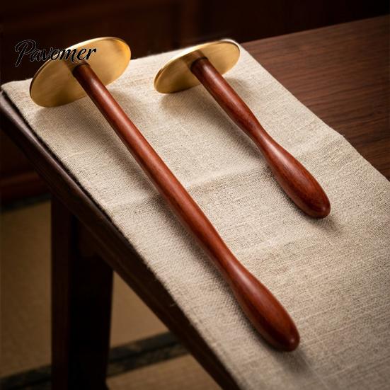 Deep Tissue Trigger Point Tool Brass Gua Sha Scraper, Long Handle Body Massage for Back Ergonomic Wand Neck, Meridian Relaxation Stick Self Care, Home