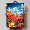 Plakaty z nadrukami Bryce Canyon Art Personalizowana Sztuka Ścienna Metalowe Puszki Retro Vintage do Dekoracji Domu Pokoju Biurka