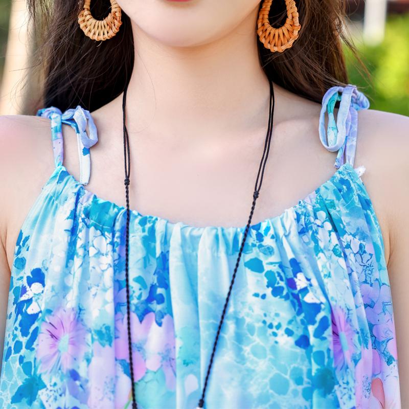 Casual Long Slip Dress for Women Summer Clothes Elegant Loose Plus Size Dress Beachwear