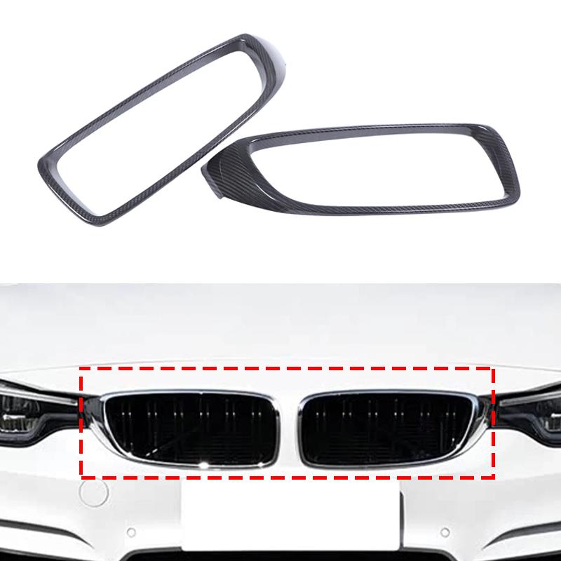 Car Front Kidney Grill Real Carbon Fiber For BMW M3 F80 M4 F82 F83 4 Series F32 2014-2019 Racing Grille Cover Car Accessories