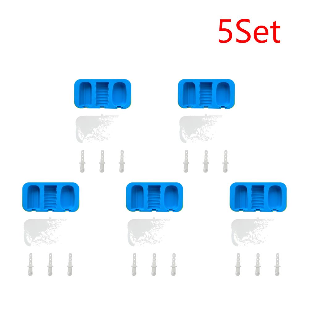 1-5er Set Stapelbare Eis am Stiel Form DIY Kombi Stapelbarer Eis am Stiel Maker Wiederverwendbare Eis am Stiel Form für Selbstgemachtes Eis