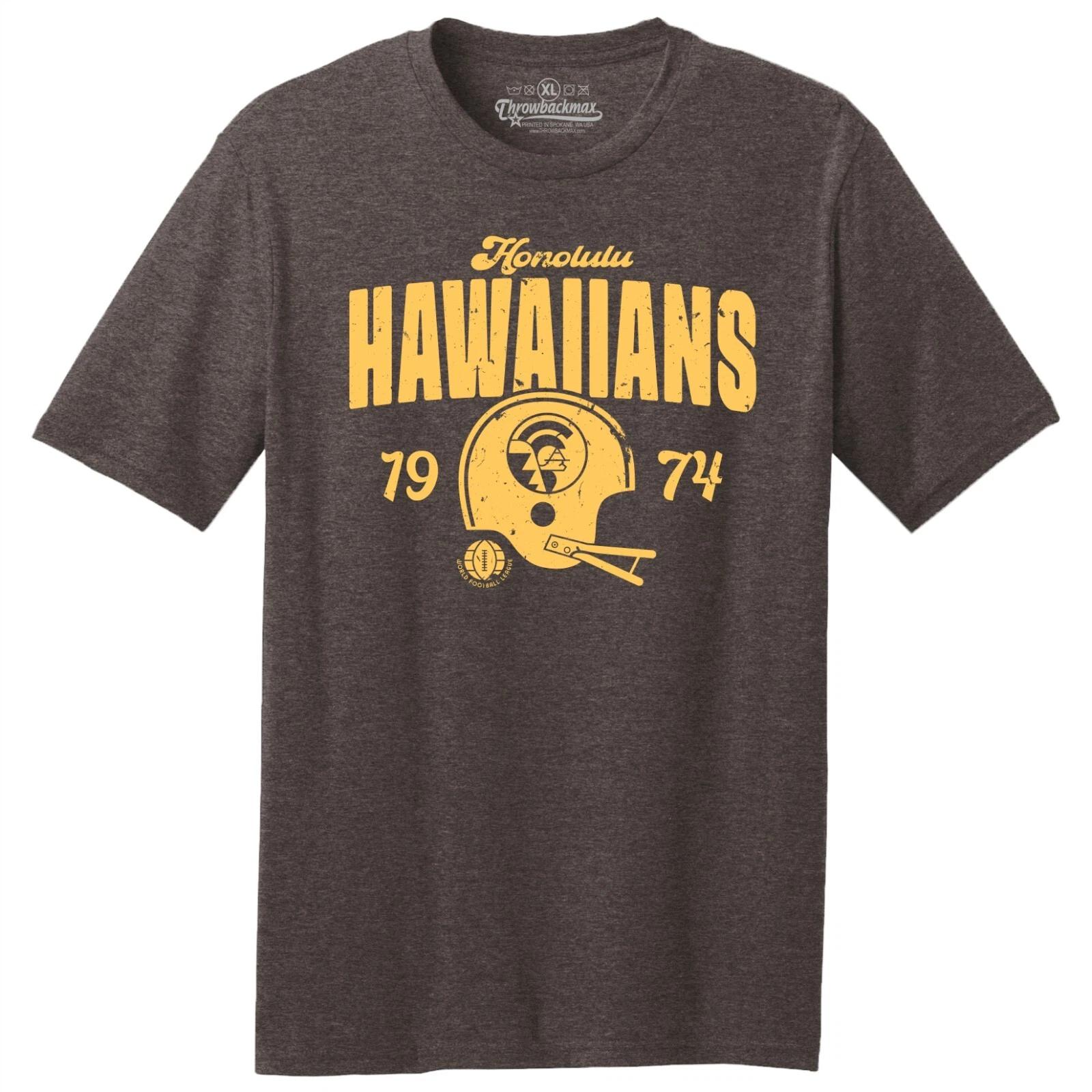 

Honolulu Hawaiians 1974 WFL Football TRI-BLEND Tee Shirt XL