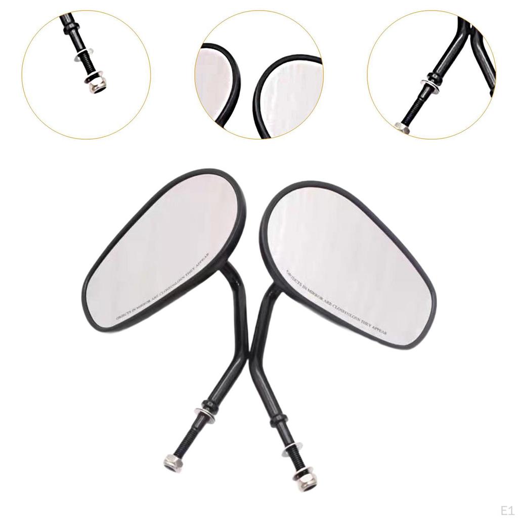 2 Pieces Motorcycle Rear View Mirrors High Replace Accessories