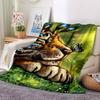 1 Stück Tiger-Schmetterlings-Design-Decke, Überwurf für Sofa, Bett, Reisen, Camping, Wohnzimmer und Bett, Bedruckte Decke mit weichem und warmem Stoff yy250918180