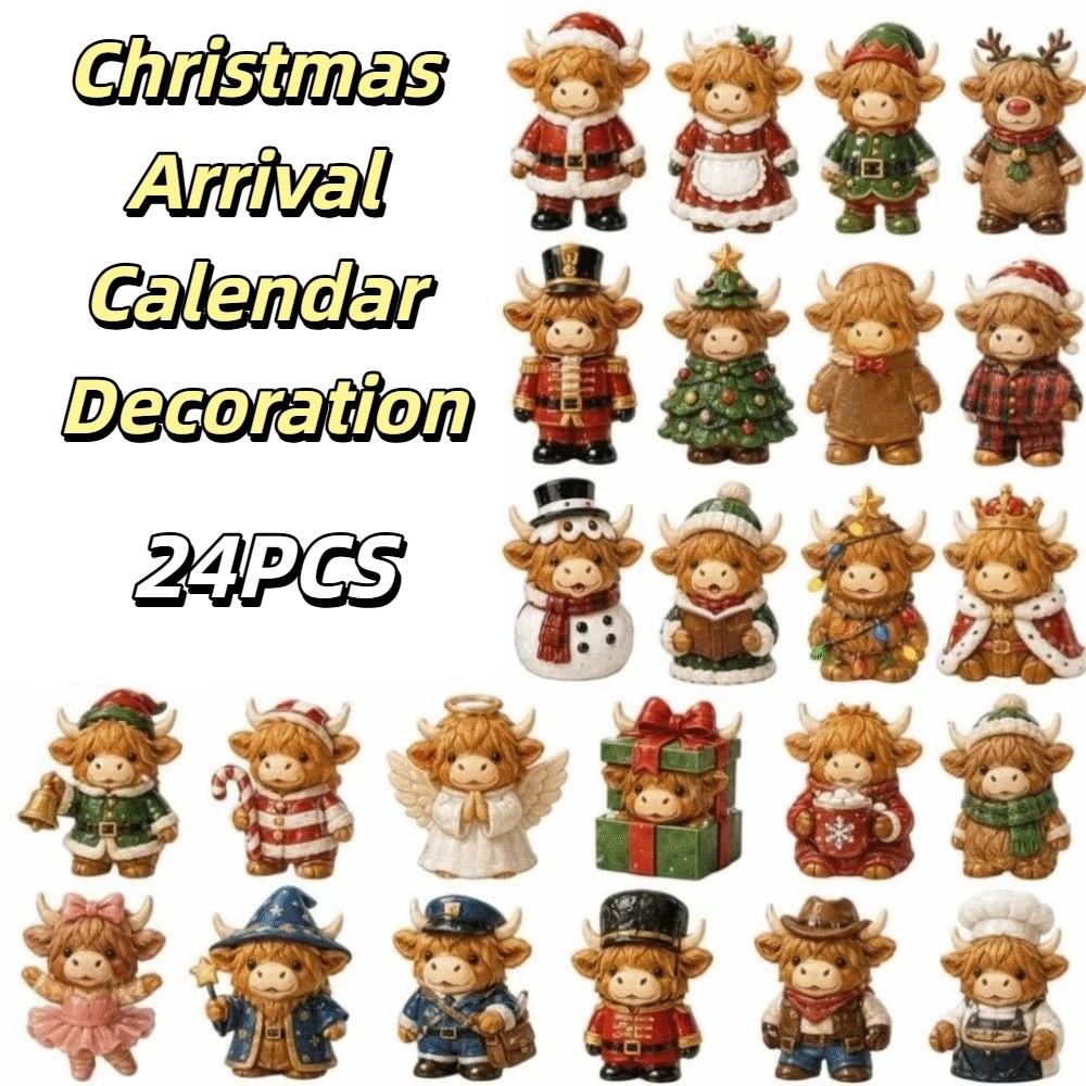 Ornaments Highland Cow Advent Calendar 24 Days Countdown Christmas Advent Calendar Christmas