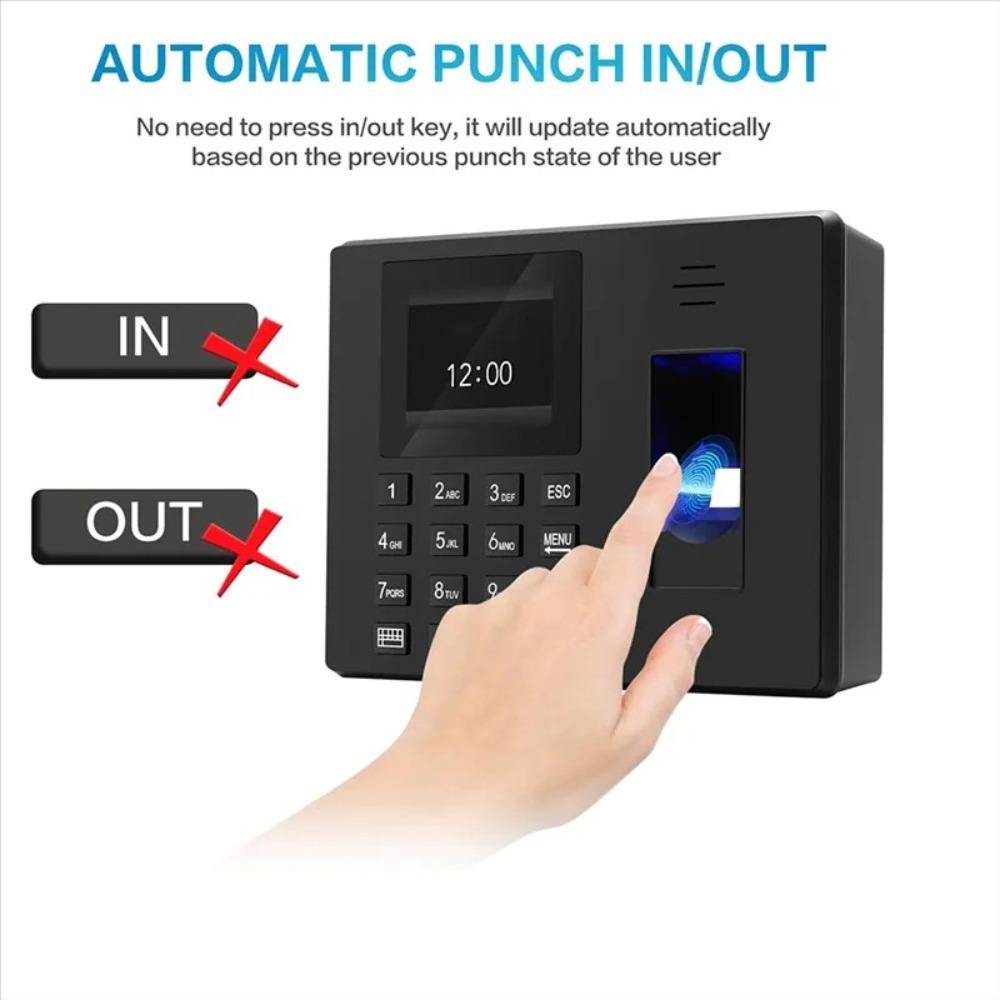 Plastic Fingerprint Attendance Machine Multifunctional Lunch Time Editor  USB Data Manage