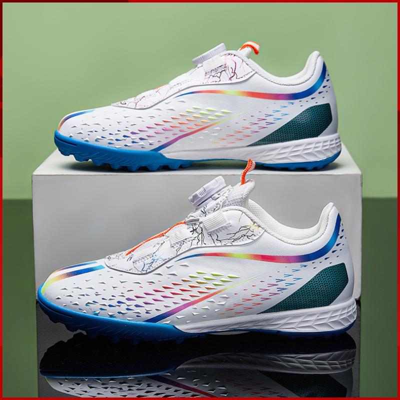 2025 New Soccer Sneakers Small Size 29-38 Quick Lace TF Spikeless Football Shoes Competition Professional Training Soccer Shoes
