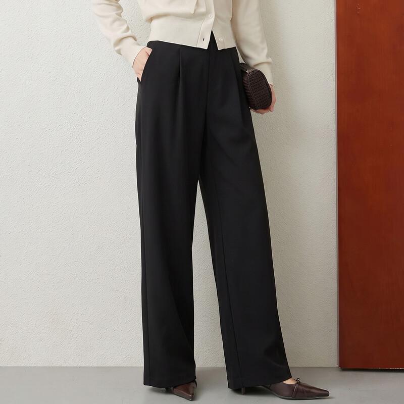 La Chapelle Women's High-Waist Wide-Leg Trousers
