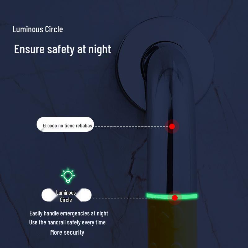 Stainless Steel Handrail Bar for Bathroom Safety - Ideal for Disabled and Elderly