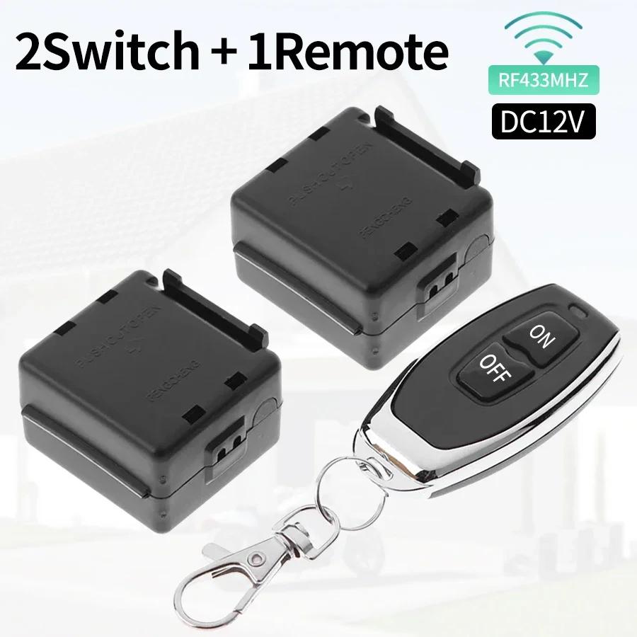 Remote Control RF433Mhz Wireless Light Switch DC 12V 1CH 10A Relay Receiver Transmitter for Door Electromagnetic Lock DIY Module
