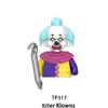 Losowe pudełko TP1040 WM6205 KF6173 KF6175 Mini Figurka Killer Klowns Klasyczny Horror Thriller Film Model z Klocków Zabawka Lalka Prezent