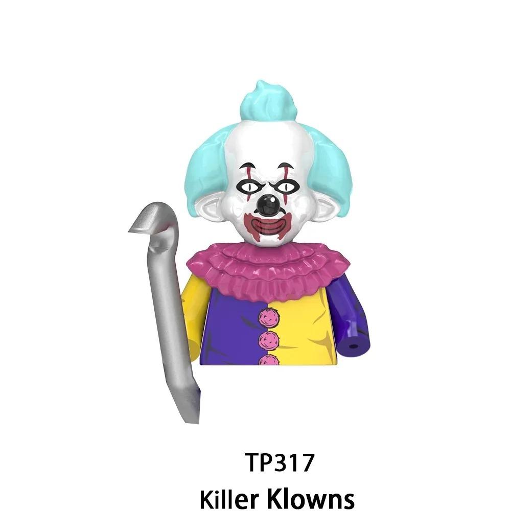 Losowe pudełko TP1040 WM6205 KF6173 KF6175 Mini Figurka Killer Klowns Klasyczny Horror Thriller Film Model z Klocków Zabawka Lalka Prezent