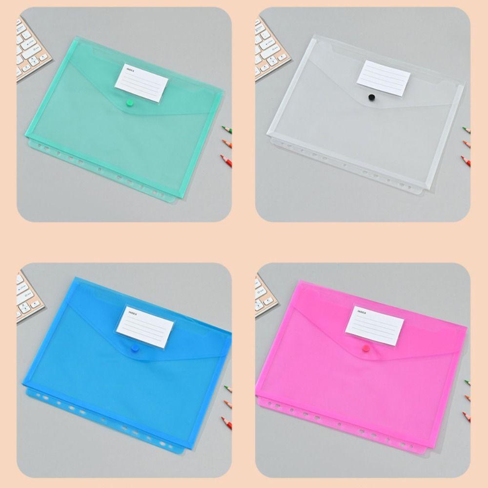 6 pcs Perfect PP Binder Folders Clear A4 Punched Pockets Large-Capacity Loose Leaf Label Loose-Leaf Home Office