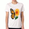 Butterfly Hope Wounisex's Cotton T Shirt, Premium Cotton Printed, Durable, Casual Fashion, Featuring Butterfly Design With Hope, Faith, Peace, Love, S
