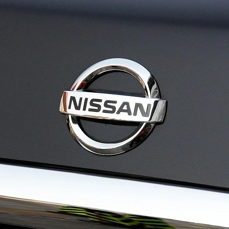 1pcs Car Front Head Hood Bonnet Emblem Rear Trunk Boot Mark Badge Steering Wheel For Nissan X-trail Almera Qashqai Tiida Teana