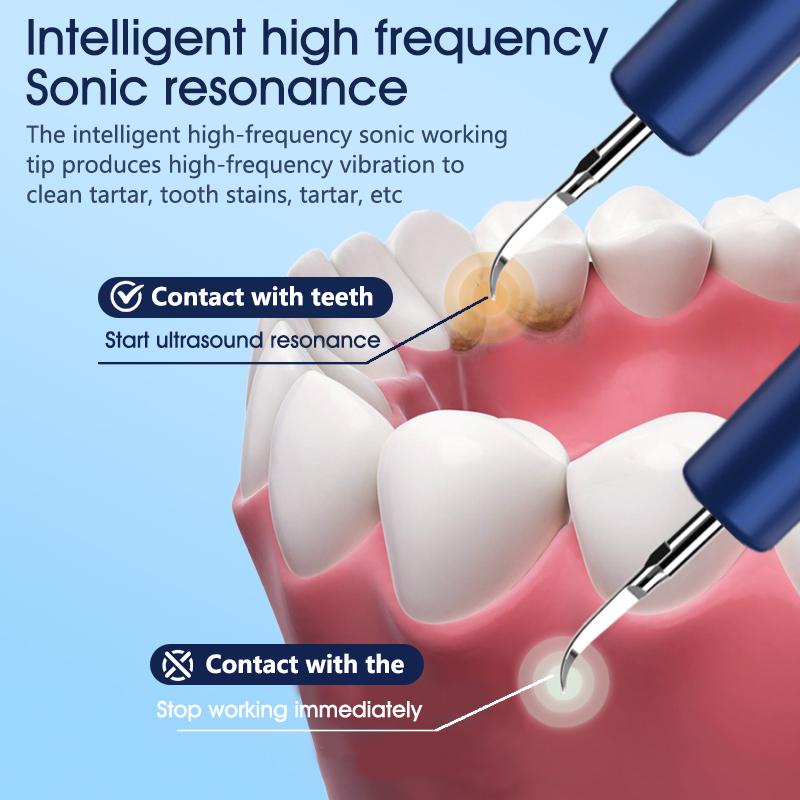 Ultrazvukový odstraňovač zubního kamene pro zuby Zubní scaler Čistič zubů 3 režimy čištění Vysokofrekvenční vibrace Nástroj na čištění zubů