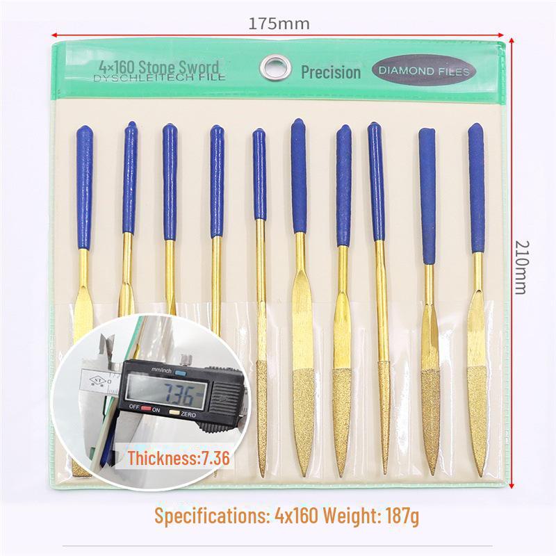 

Набор алмазных надфилей с титановым покрытием премиум-класса (3/4/5мм) - Износостойкие шлифовальные и полировальные инструменты
