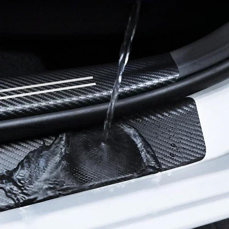 4PCS Carbon Fiber Car Sticker Auto Door Threshold Waterproof stickers For Mercedes Benz AMG GLE GLS CLS GLC CLA GLA Accessories OM8