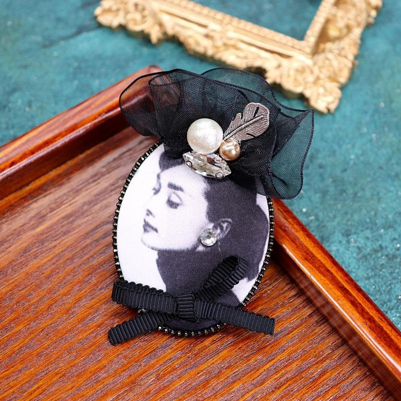 

Винтажная ткань дворец барокко камелия брошь ювелирные изделия дамы элегантный жемчуг кисточка