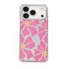 Popular pink flower mobile phone case Apple 16 literary style TPU transparent case iPhone17 soft case wholesale