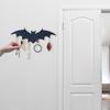 Storage Hook Halloween Wall Decor Strong Load-bearing Easy To Install Wall Mount Bat Shaped Jewelry Hanger Hook Party Ornament