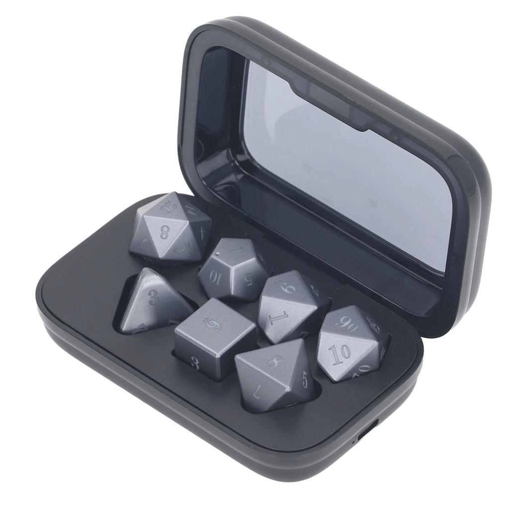 7 Pcs LED Dice Set Red Blue Yellow Green Glowing Electronic Light Up Dice for Party KTV Bar