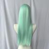 Mint Green Straight Bang Long Straight Synthetic Wig Fashion High Quality Chemical Fiber Wig Headgear Women's Wig