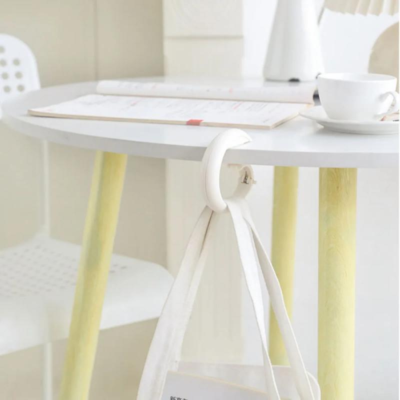 Portable Bag Hook Hanger Foldable Table Hook Office Decor Plastic Desk Side Hook Use Handbag Travel Bag Organizer Hook Holder