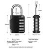 Lehuolvxing Four-Digit Combination Padlock, Luggage Lock, Dormitory Door Lock, Gym Locker Lock, Small Padlock, Small Anti-Theft Lock